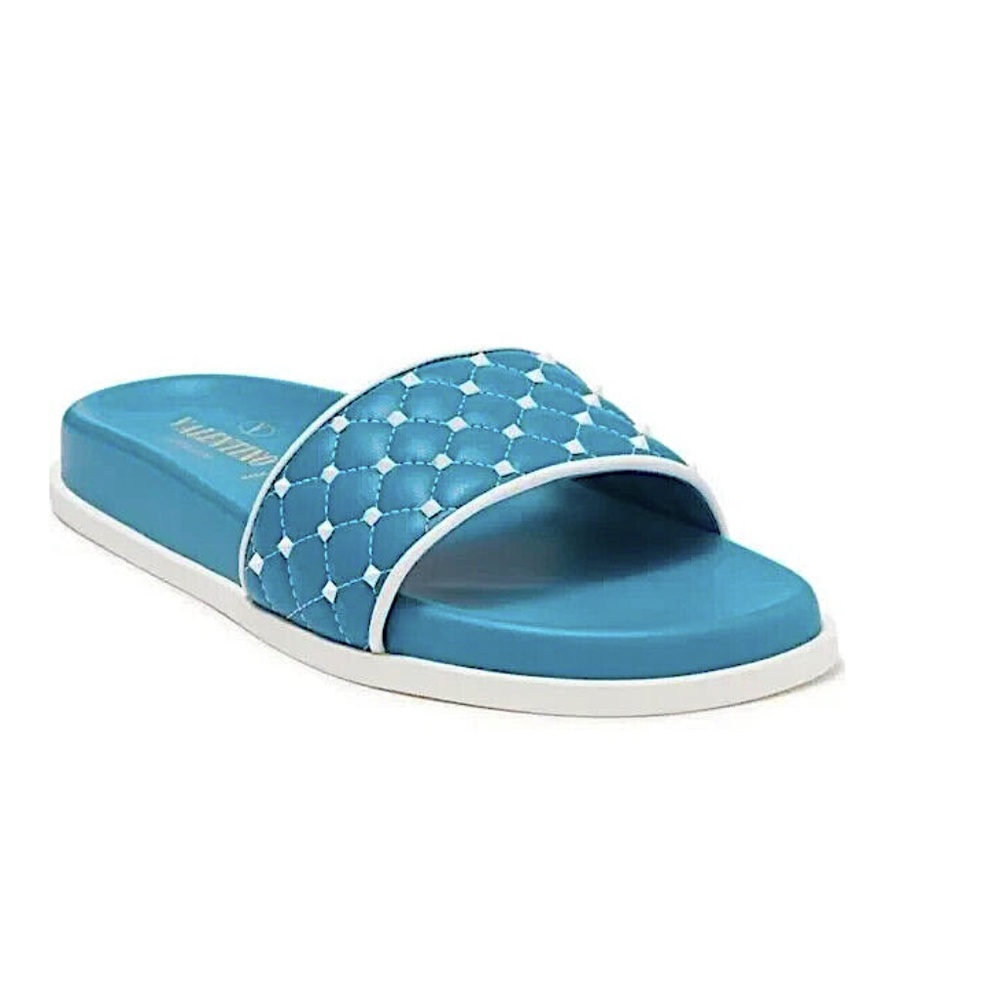 Valentino Garavani Rockstud Quilted Pool Slide Sandal